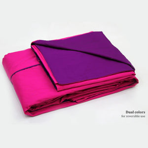 Plain 210 TC Mercerised Cotton Duvet Cover - Pink & Purple