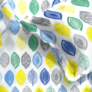 Digital Print Single Fitted Bedsheet with Pillow Covers for Kids, Blue
