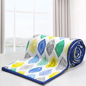 Soft Pos Floral Design AC Cotton Dohar In Blue At Best Prices