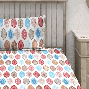 Digital Print Single Fitted Bedsheet with Pillow Covers for Kids, Pink