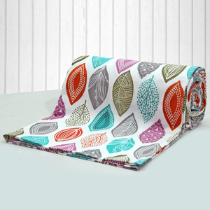 Printed Orange Feathers Vector Pattern Cotton Duvet Cover
