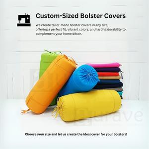 Custom Sized bolster cover set