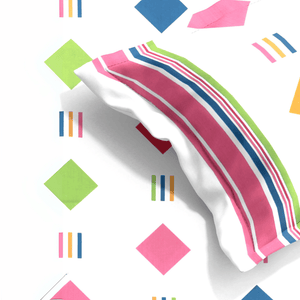 Close up view Digital Print Single Fitted Bedsheet for Kids with Pillow Covers - Pink