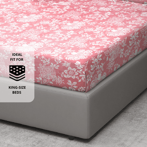 Floral 210 TC Flat bedsheet