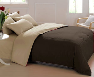 Cotton Satin 400 TC Luxurious Dohar, Brown/Beige
