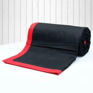 Plaino Designer Plain Reversible Cotton Dohar, Black
