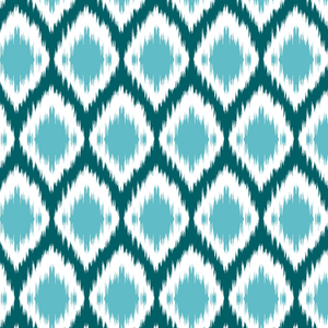 Soft Ikat Print 144 TC Cotton Fitted Bedsheet In Aqua At Best Prices