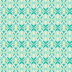 Soft Cotton Ikat Print 144 TC Fitted Bedsheet In Aqua At Best Prices