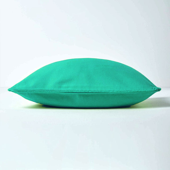 Plain Cotton Decorative Cushion Cover in Aqua Green online at best prices