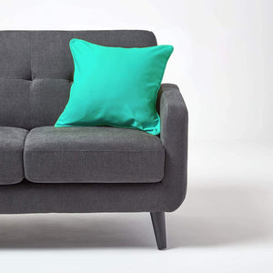 Plain Cotton Decorative Cushion Cover in Aqua Green online at best prices
