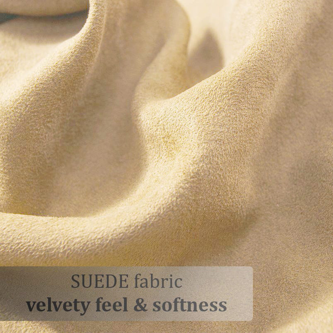 SUEDE Velvety 5 Pcs Cushion Cover Set - Beige