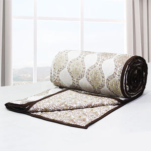 Soft Riva Floral Print Brown Cotton Dohar Online At Best Prices