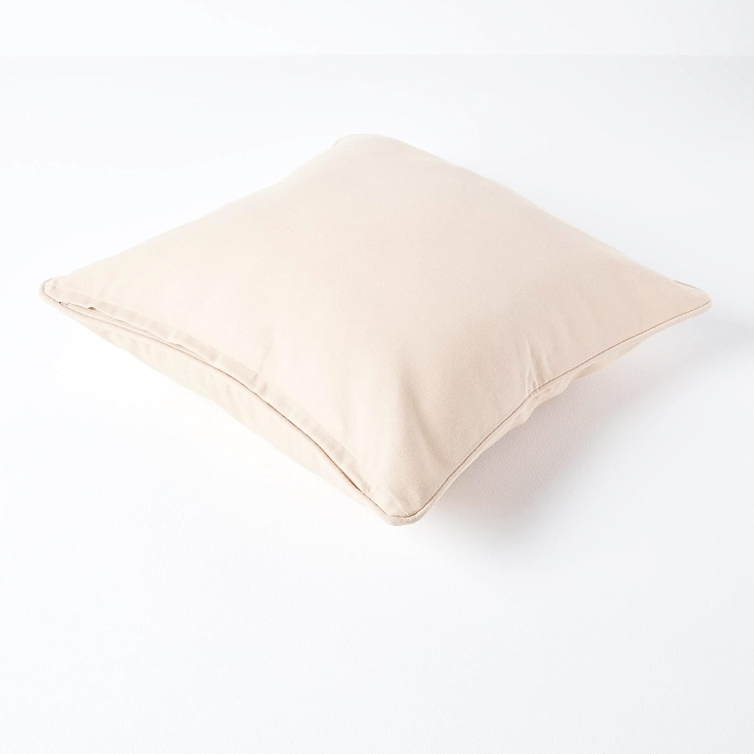Plain Cotton Decorative Cushion Cover 1 Pc in Beige online at best prices