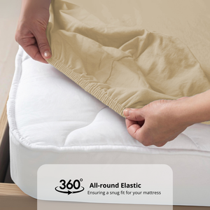 Plain Cotton Satin 400 TC Bedsheet