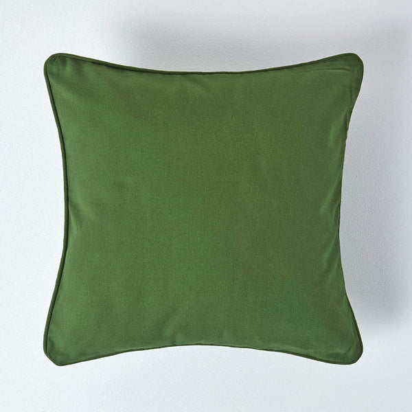 Plain Cotton Decorative Cushion Cover in Bottle Green online at best prices