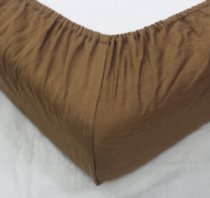 Mercerized Cotton Textured Weave Fitted Bedsheet