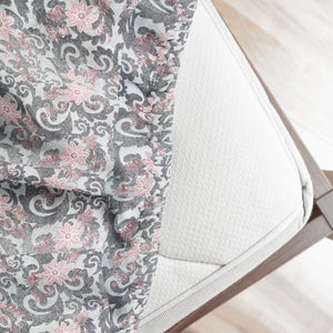 Printed Floral Cotton 144 TC Fitted Bedsheet