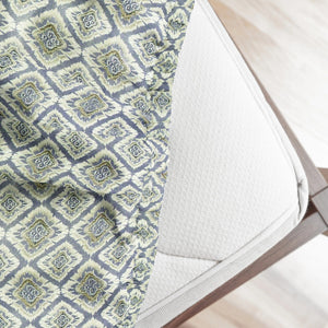 Printed Abstract Cotton 144 TC Fitted Bedsheet