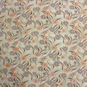 Full View Printed Floral Cotton 144 TC Fitted Bedsheet Design