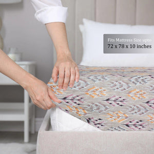 Printed Abstract Cotton 144 TC Bedsheet