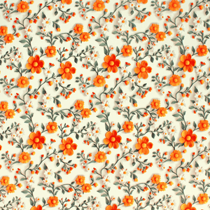 Floral 7D Digital Printed Fitted Bedsheet Design