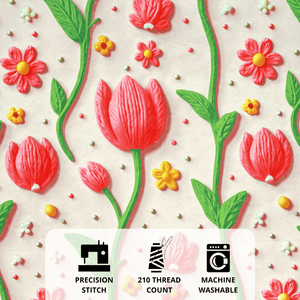 Full View Floral 7D Digital Printed Fitted Bedsheet Design
