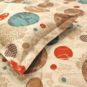 Close-up Printed Cotton Flare 144 TC Bedsheet with Pillow Covers