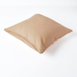 Plain Cotton Decorative Cushion Cover - Camel Brown