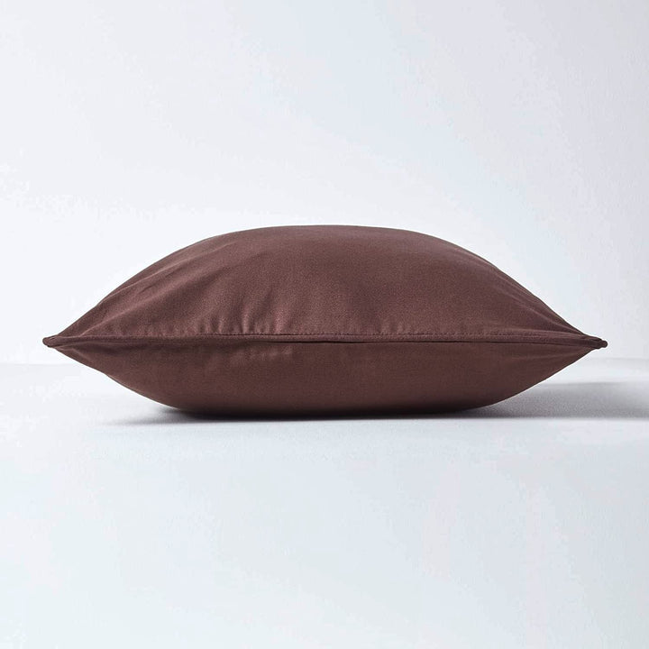 Plain Cotton Decorative Cushion Cover 1 Pc in Coffee Brown online at best prices