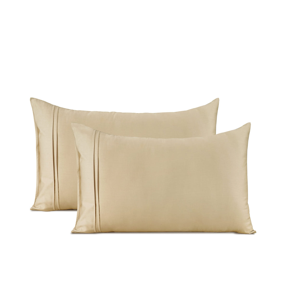 Cotton Satin 400 TC Designer Pillow Covers, Beige