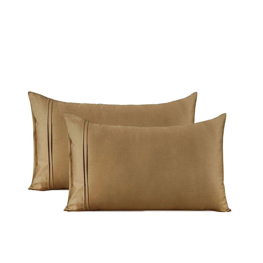 Cotton Satin 400 TC Designer Pillow Covers, Camel Brown