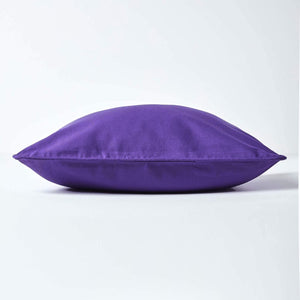 Plain Cotton Decorative Cushion Cover 1 Pc in Dark Purple online at best prices