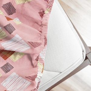 Printed Geometrical Cotton 250 TC Fitted Bedsheet