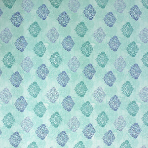 Close Up Printed Damask Cotton 250 TC Fitted Bedsheet Design