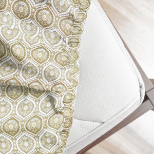 Printed Damask Cotton 250 TC Fitted Bedsheet