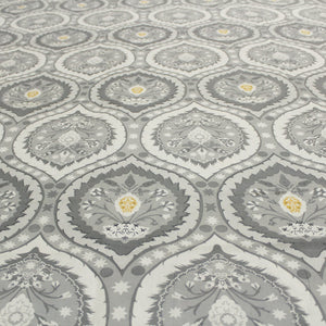 Printed Damask Cotton 250 TC Fitted Bedsheet Design
