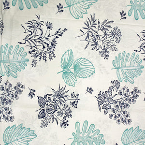 Full View Printed Floral Cotton 250 TC Fitted Bedsheet Design