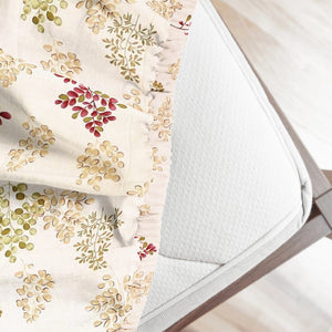 Printed Floral Cotton 250 TC Fitted Bedsheet