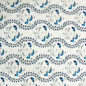 Close Up View Printed Floral Cotton 250 TC Fitted Bedsheet Design