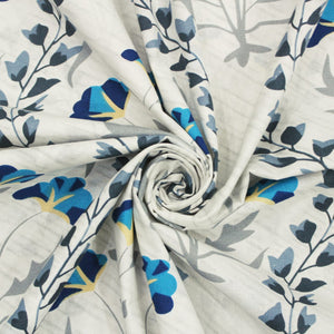 Printed Floral Cotton 250 TC Fitted Bedsheet