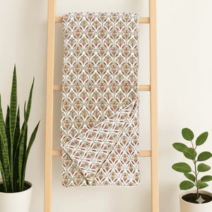 IRIS Designer Border Cotton Reversible Dohar, Mustard