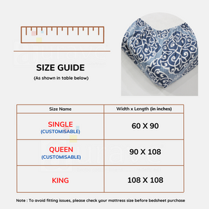 Geometrical Cotton Ikat Satin Bedsheet(300 TC) -Multicolor online in India