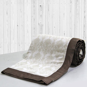 Elipsis Paisley 300 TC Cotton Satin Dohar Comforter In Beige At Best Prices