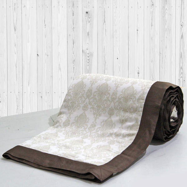 Elipsis Paisley 300 TC Cotton Satin Dohar Comforter In Beige  At Best Prices