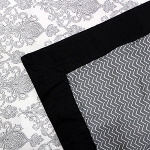 Elipsis Paisley 300 TC Cotton Satin Dohar/Comforter, Grey