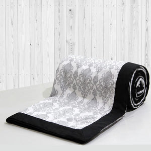 Elipsis Paisley 300 TC Cotton Satin Dohar Comforter In Grey At Best Prices