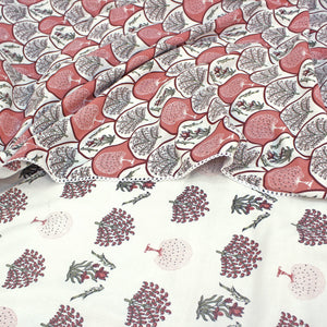 IRIS Designer Border Cotton Reversible Dohar, Magenat