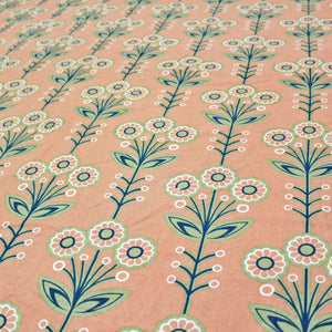 Printed Floral Cotton 144 TC Fitted Bedsheet Design