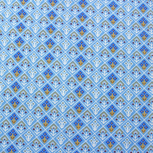 Blue Cotton Reversible Single Dohar With Iris Designer Border At Best Prices