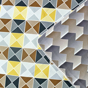 Soft Multicolor Cotton Reversible Dohar with Iris Designer Border At Best Prices